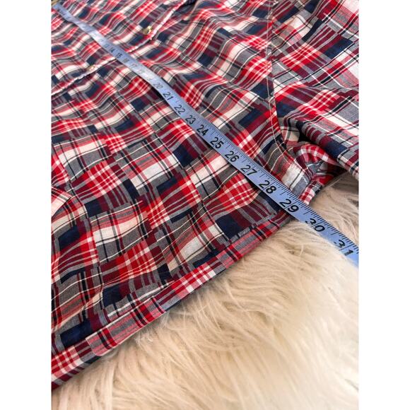 Tommy Hilfiger Womens Plaid Patchwork Varsity Jacket Colorful Multicolor Size 2X - Picture 10 of 12